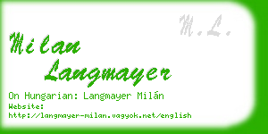 milan langmayer business card
